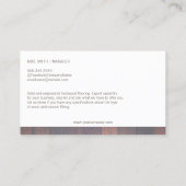 Carte De Visite Parquet | Menuiserie (Dos)