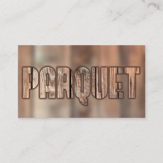 Carte De Visite parquet QR-Code au sol de style rustique en bois (Devant)