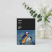 CARTE DE VISITE PARROS HYPER / BLEUE ARA (Debout devant)