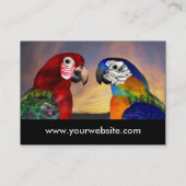 Carte De Visite PARROTS HYPER / ARA ROUGE ET BLEU, Pearle blanche (Dos)