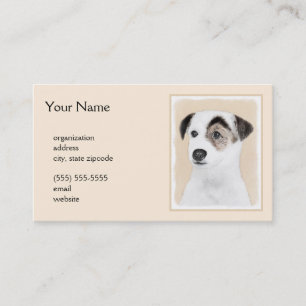 Carte De Visite Parson Jack Russell Terrier Peinture - Chien Art
