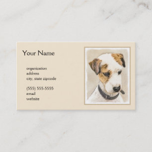Carte De Visite Parson Jack Russell Terrier Peinture - Chien Art