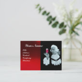 CARTE DE VISITE PARTI DÉGUSTATION DE VIN SOMMELIER, SCEAU DE CIRE  (Debout devant)