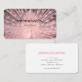 Carte De Visite Particularité Pink Peacock Feathers Professionnel (Devant / Derrière)