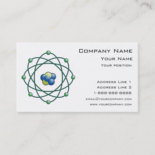 Carte De Visite Particules atomiques (Devant)