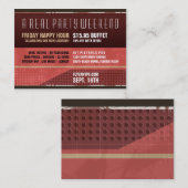 Carte De Visite Partie secrète Vr horizontal de cachette (Devant / Derrière)