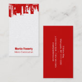 Carte De Visite Partie supérieure du centre (Devant / Derrière)