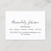 Carte De Visite parties scintillant 3D maquillage événement coiffe (Dos)