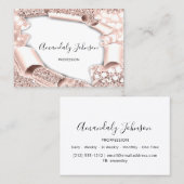 Carte De Visite parties scintillant 3D maquillage événement coiffe (Devant / Derrière)