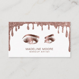 Carte De Visite Parties scintillant à goutte Maquillage Artiste Ey