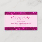 Carte De Visite Parties scintillant à goutte moderne rose de lèvre (Dos)