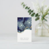 Carte De Visite Parties scintillant Abstraite en encre d'alcool Si (Debout devant)