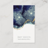 Carte De Visite Parties scintillant Abstraite en encre d'alcool Si (Devant)