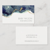 Carte De Visite Parties scintillant Abstraite en encre d'alcool Si (Devant / Derrière)