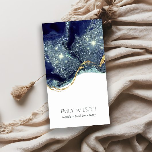 Carte De Visite Parties scintillant Abstraite en encre d'alcool Si