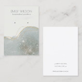 Carte De Visite Parties scintillant Abstraite gris-gris brillant É (Devant / Derrière)