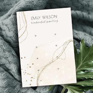 Carte De Visite Parties scintillant Abstraite Ivoire Or 4 Étui Écr