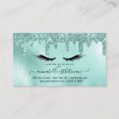 Carte De Visite Parties scintillant Aqua Eyelash Extension Rendez- (Devant)