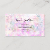 Carte De Visite parties scintillant aquarelle (Dos)