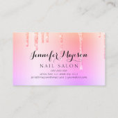 Carte De Visite Parties scintillant arc-en-ciel Clou polonais Driv (Dos)