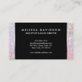 Carte De Visite Parties scintillant arc-en-ciel et beauté glamour (Dos)