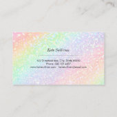 Carte De Visite PARTIES SCINTILLANT arc-en-ciel FAUX clous et scri (Dos)