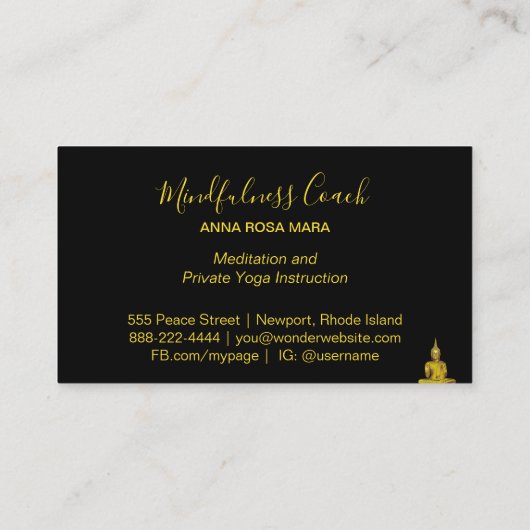 Carte De Visite *~* Parties scintillant arc-en-ciel. Méditation du (Dos)