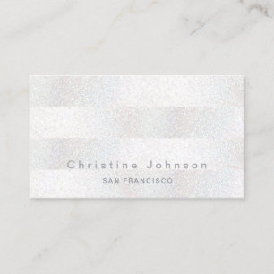 Carte De Visite PARTIES SCINTILLANT argent blanc FAUX
