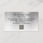 Carte De Visite *~* Parties scintillant ARGENT Lashes QR Brows Ext (Dos)
