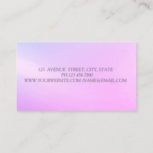 Carte De Visite Parties scintillant Argent moderne Bokeh Tree femm (Dos)