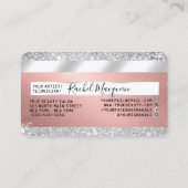 Carte De Visite Parties scintillant argent Rose or métal style de  (Dos)