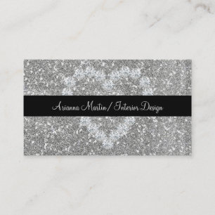 Carte De Visite Parties scintillant argent tendance Sparkly Diamon