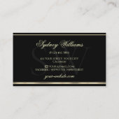 Carte De Visite Parties scintillant argentée de luxe Monogramme no (Dos)