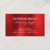 Carte De Visite Parties scintillant argentée étincelante (Dos)