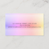 Carte De Visite Parties scintillant argentée moderne et élégant Bo (Dos)