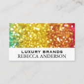 Carte De Visite Parties scintillant Arrière - plan arc-en-ciel (Devant)