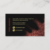 Carte De Visite Parties scintillant balayée par vent Parfum rouge  (Dos)