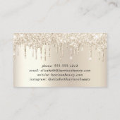 Carte De Visite Parties scintillant Beauty Gold (Dos)