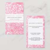 Carte de visite - Parties scintillant Biz Pink (Devant / Derrière)