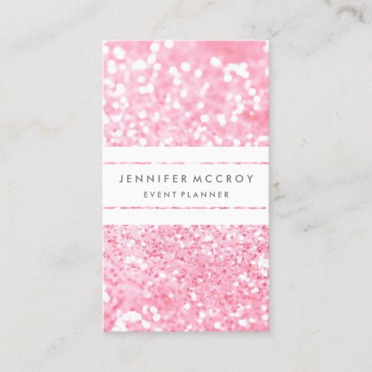 Carte de visite - Parties scintillant Biz Pink (Devant)