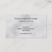 Carte De Visite Parties scintillant blanche (Dos)
