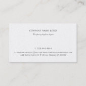 Carte De Visite Parties scintillant blanche Cadre orné avec couron (Dos)