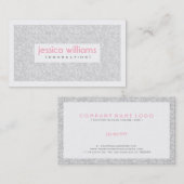 Carte De Visite Parties scintillant Blanche Et Étincelle Les Accen (Devant / Derrière)