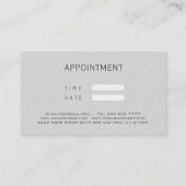 Carte De Visite Parties scintillant blanche et grise (Dos)