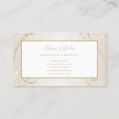 Carte De Visite Parties scintillant blanche et or Filigree Beauté  (Dos)