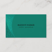 Carte De Visite Parties scintillant blanche et verte (Devant)