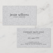 Carte De Visite Parties scintillant Blanche Moderne Et Étincelles (Devant / Derrière)