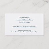 Carte De Visite Parties scintillant Bleu Noir Faux Foil Confetti L (Dos)