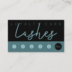 Carte De Visite Parties scintillant bleue Aqua noir lashes typogra