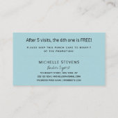 Carte De Visite Parties scintillant bleue Aqua noir lashes typogra (Dos)